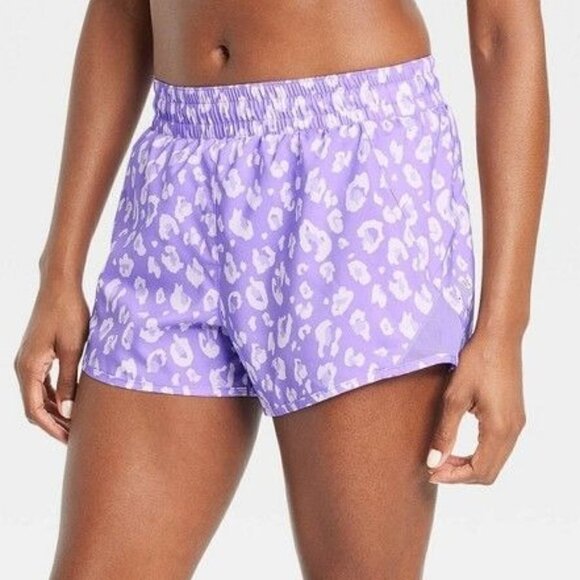 Women's Leopard Print Mid-Rise Run Shorts 3" | All in Motion | Medium - Picture 9 of 10